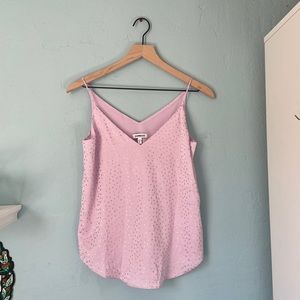 express lavender gold flecked cami v neck top blouse.